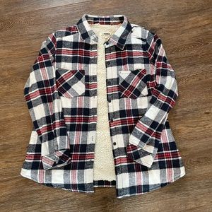 Sherpa Lined Flannel Jacket